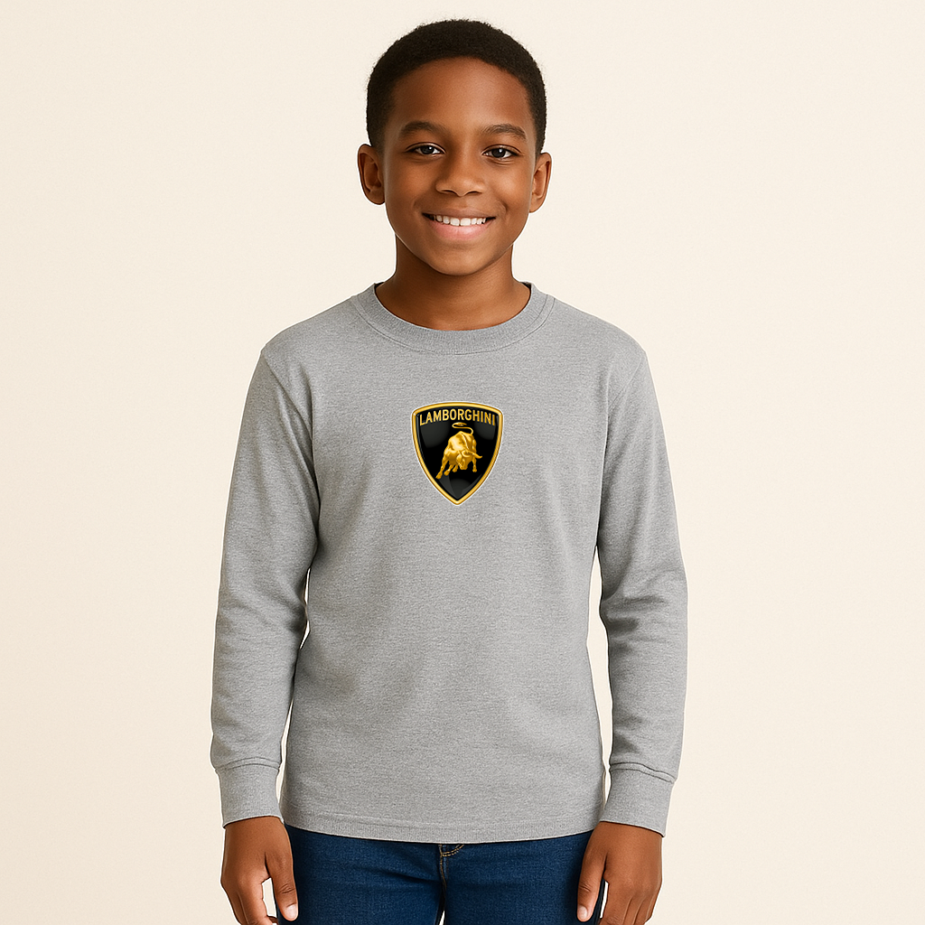 Youth Kids Lamborghini Car Long Sleeve T-Shirt